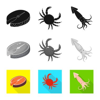 Taze ve restoran simge vektör Illustration. Taze ve deniz hisse senedi simgesi için web topluluğu.