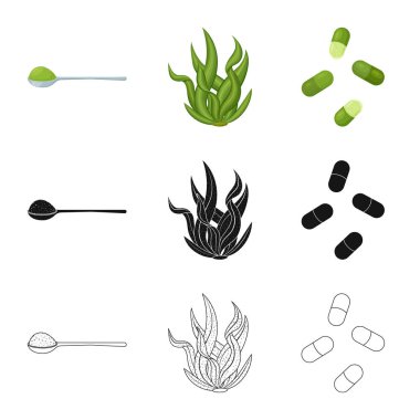 Protein ve deniz simge vektör tasarımı. Protein ve doğal hisse senedi vektör çizim.