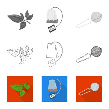 Vektör çizim çiçek ve sağlıklı sembol. Sağlıklı ve degrade hisse senedi vektör çizim seti.