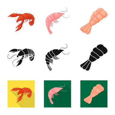 Meze ve okyanus simgesi yalıtılmış nesne. Web için meze ve incelik hisse senedi simgesi kümesi.