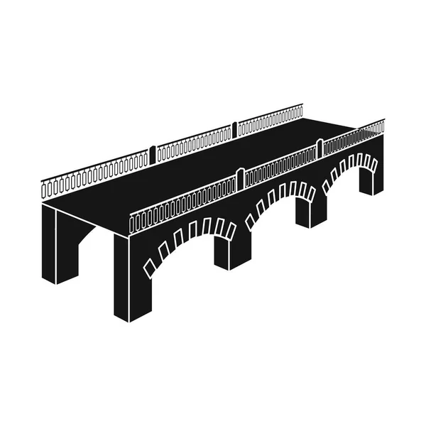 Diseño vectorial del puente y símbolo de reubicación. Colección de ilustración de vector de stock de puente y columna . — Vector de stock