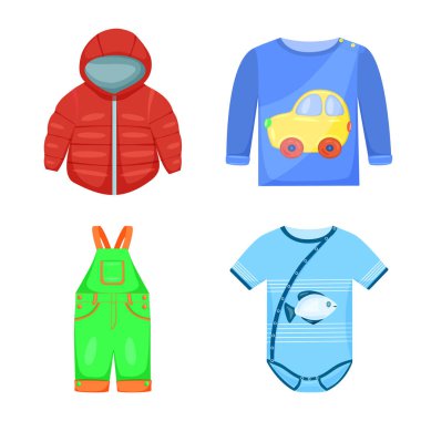 Bebek ve çocuk işareti vektör illüstrasyon. Stok için bebek ve çocuk vektör simgesinin toplanması.