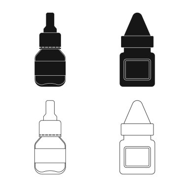 Perakende ve sağlık simge vektör Illustration. Perakende ve sağlık hisse senedi vektör çizim seti.