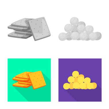 Vektör illüstrasyon işareti bar ve Oktoberfest. Oktoberfest ve hisse senedi için pişirme vektör ikon koleksiyonu.