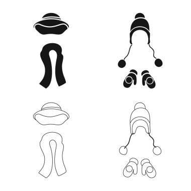 Giysi tasarım vektör ve simge doku. Giysi koleksiyonu ve hisse senedi için hava vektör simgesi.