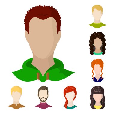 Avatar ve kukla işareti vektör Illustration. Dizi avatar ve şekil hisse senedi simgesi web için.