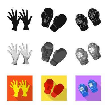 Siluet ve emanet simge vektör tasarımı. Web için siluet ve konfor hisse senedi simgesi kümesi.