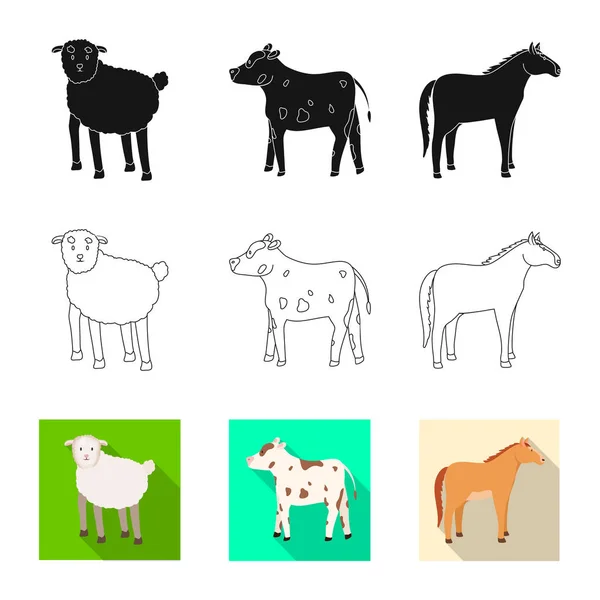 Na białym tle obiekt ikony hodowli i kuchnia. Zestaw z hodowli i organiczne wektor ikona na magazynie. — Wektor stockowy