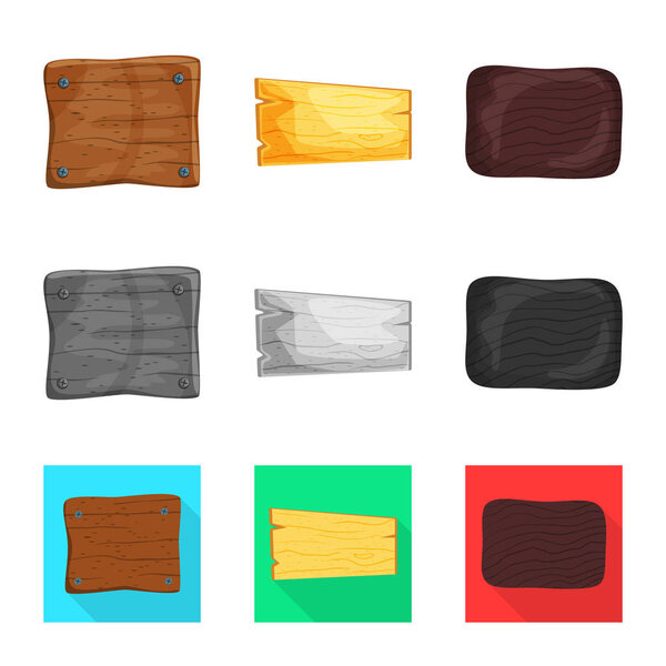 Vector design of raw  and forest  icon. Set of raw  and hardwood vector icon for stock.