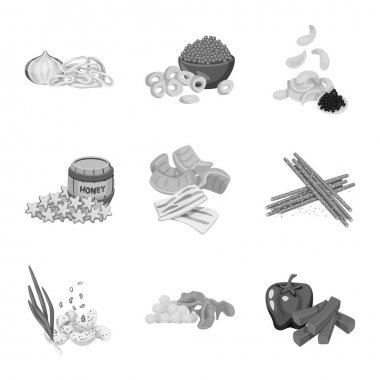 Tat ve pişirme simgesi izole nesne. Stok vektör illüstrasyonda tat ve mevsim koleksiyonu.