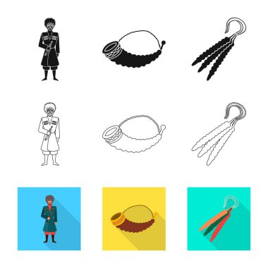 Kültür ve gezi simge vektör Illustration. Hisse senedi için kültür ve özgünlük vektör simge topluluğu.