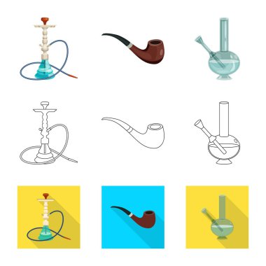 Çöp tasarımını vektör ve sembol durdurmak. Çöp ve alışkanlık hisse senedi vektör çizim seti.