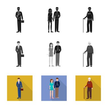 İzole işareti karakteri ve avatar nesne. Karakter ve portre hisse senedi simgesi için web topluluğu.
