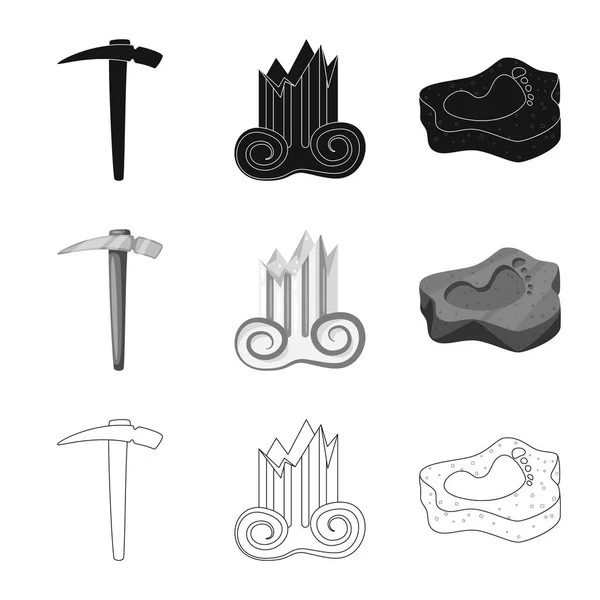 Ilustración vectorial del icono de la historia y los artículos. Colección de historia y atributos símbolo de stock para web . — Vector de stock