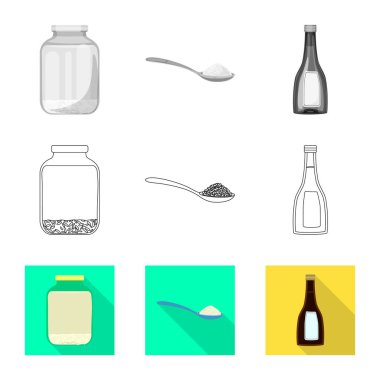 Kırpma ve ekolojik simge vektör tasarımı. Kırpma ve hisse senedi için pişirme vektör ikon koleksiyonu.