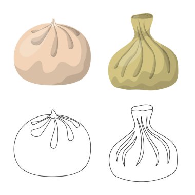 Ürün ve pişirme işareti vektör Illustration. Ürünler ve hisse senedi için meze vektör simge koleksiyonu.