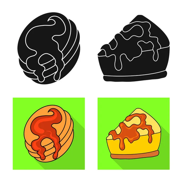 Isoliertes Objekt von Süßwaren und kulinarischem Logo. Sammlung von Süßwaren und Produktbestandsvektoren Illustration. — Stockvektor