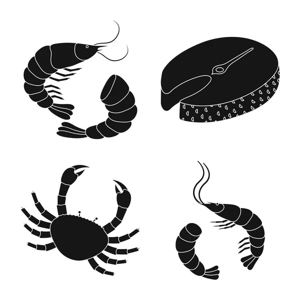 Diseño vectorial de mercado y logotipo marino. Colección de mercado y símbolo de stock de mar para web . — Archivo Imágenes Vectoriales