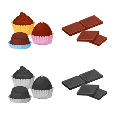 Gıda ve nefis simge vektör Illustration. Gıda ve kahverengi hisse senedi vektör çizim koleksiyonu.