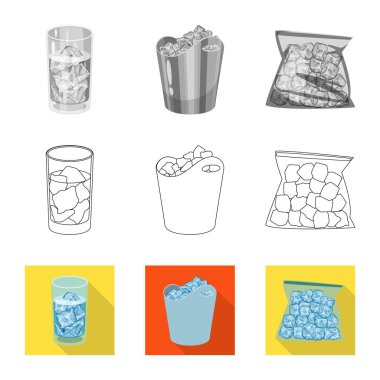 Doku ve donmuş logo yalıtılmış nesne. Doku ve hisse senedi için şeffaf vektör ikon koleksiyonu.