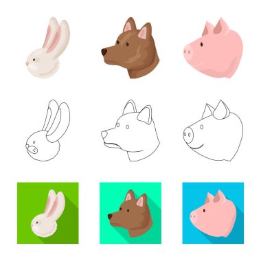 Tarım ve Hayvancılık simge yalıtılmış nesne. Tarım ve hisse senedi için organik vektör simge kümesi.