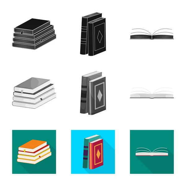 Ilustración vectorial de formación y símbolo de portada. Colección de material de formación y librería símbolo para web . — Vector de stock