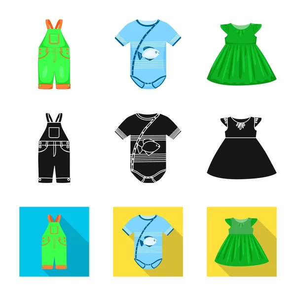 Векторный дизайн моды и знака одежды. Набор векторных иллюстраций моды и хлопка . — стоковый вектор