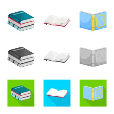 Eğitim ve kapak simge vektör Illustration. Eğitim ve kitabevi hisse senedi vektör çizim.