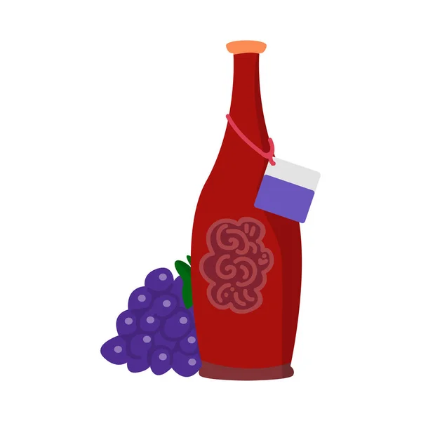 Diseño vectorial de botella y vino símbolo. Conjunto de botella y alcohol símbolo de stock para web . — Vector de stock