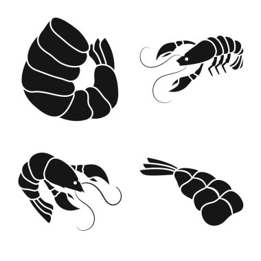 Etin izole nesnesi ve incelik sembolü. Stok için et ve yengeç vektör simgesi koleksiyonu.