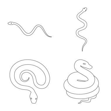 Zehir ve kötü simge vektör Illustration. Zehir ve ısırık koleksiyonu stok web simgesi.