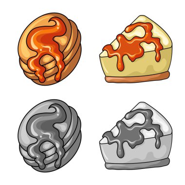 Şekerleme ve mutfak logo vektör Illustration. Şekerlemeler ve ürün stok vektör çizim koleksiyonu.