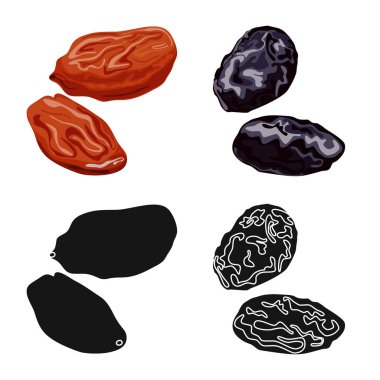 Gıda ve ham simge vektör çizimi. Gıda ve doğa hisse senedi vektör çizim topluluğu.