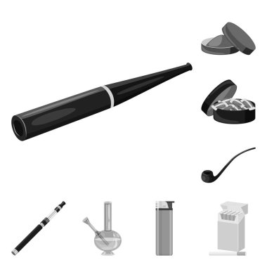 Sağlık ve nikotin sembolü vektör illüstrasyon. Sağlık ve istatistik stok vektör illüstrasyon toplama.