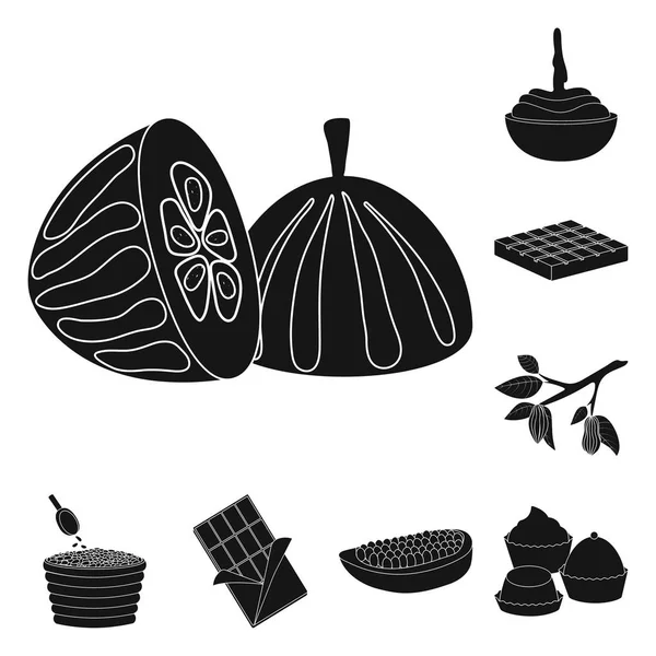 Απομονωμένο αντικείμενο του μαγειρέματος και καφέ εικονίδιο. Συλλογή από εικονογράφηση διάνυσμα απόθεμα μαγείρεμα και φασόλια. — Διανυσματικό Αρχείο