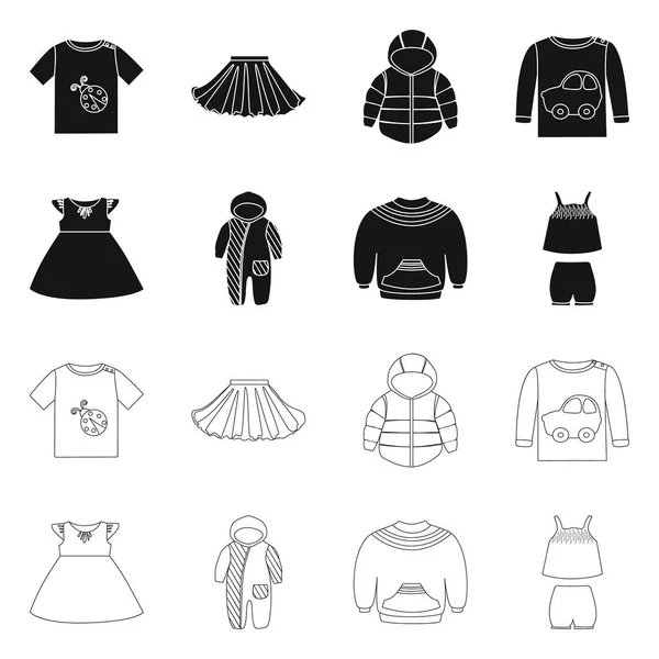 Векторный дизайн моды и символа одежды. Набор векторных значков моды и хлопка для склада . — стоковый вектор