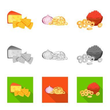 Tat ve daiç logo vektör Illustration. Tat ve web için organik hisse senedi simgesi.