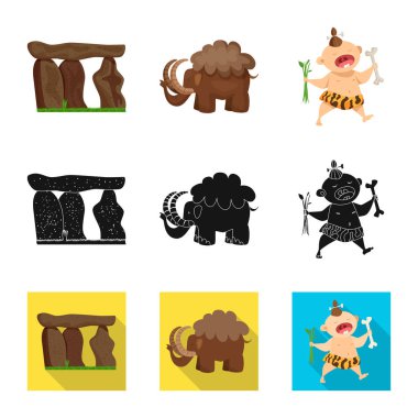 Evrim ve tarih öncesi işareti vektör tasarımı. Evrim ve geliştirme vektör simgesini hissenin topluluğu.