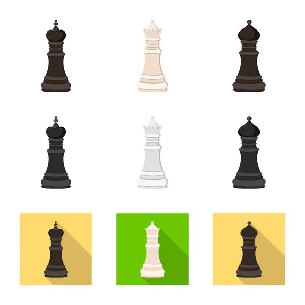 Изолированный объект шах и тонкий знак. Набор значков "шах" и "целевой вектор" для склада . — стоковый вектор