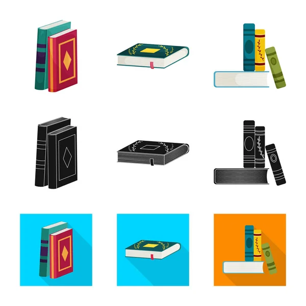 Vector illustration of training and cover icon. Set of training and bookstore  vector icon for stock. — Stock Vector