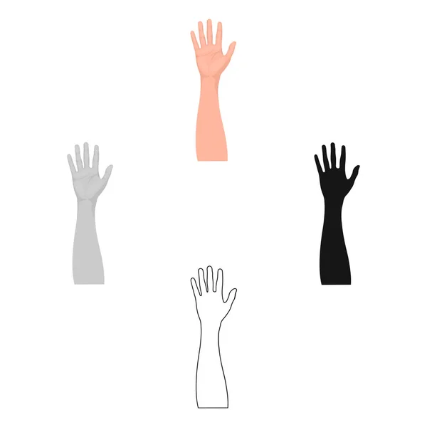 Geste icône unique dans la bande dessinée, noir style.geste vectoriel symbole illustration web . — Image vectorielle