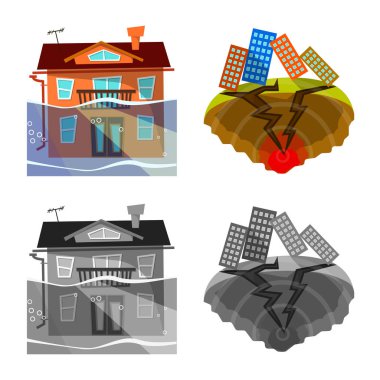 Hava ve tehlike işareti yalıtılmış nesne. Hava ve web için crash hisse senedi simgesi.