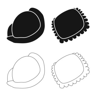 Ürünler ve pişirme simge vektör tasarımı. Ürünler ve meze hisse senedi vektör çizim.