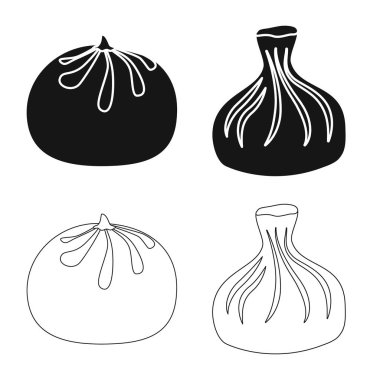 Ürünler ve pişirme simge vektör tasarımı. Ürünler ve meze hisse senedi vektör çizim koleksiyonu.