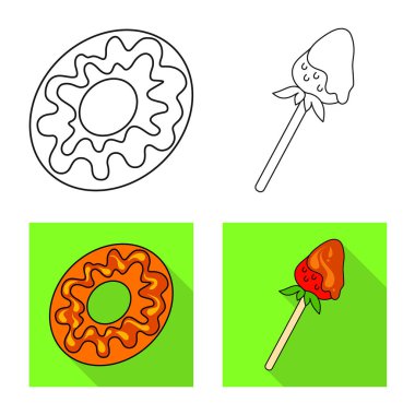 Şekerleme ve mutfak logo vektör Illustration. Şekerlemeler ve ürün stok vektör çizim koleksiyonu.