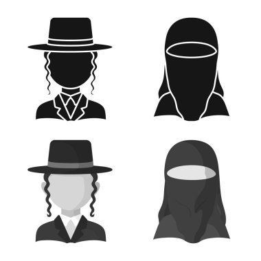 Kopyacı ve yerleşik simge vektör tasarımı. Kopyacı ve kültür hisse senedi simgesi web için set.