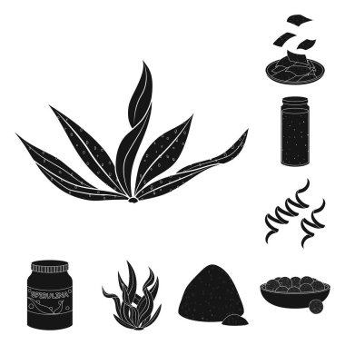 Çim izole nesne ve doğal simge. Çim ve yosun stok vektör illüstrasyon koleksiyonu.