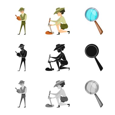 Hikaye ve öğeleri simge vektör Illustration. Web için hikaye ve öznitelikleri hisse senedi simgesi kümesi.