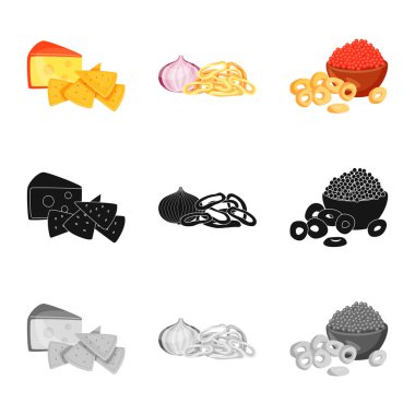 Tat ve işareti daiç yalıtılmış nesne. Tat ve hisse senedi için organik vektör ikon koleksiyonu.