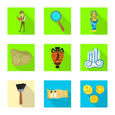 Hikaye ve öğeleri simge vektör Illustration. Hikaye ve öznitelikleri hisse senedi vektör çizim topluluğu.